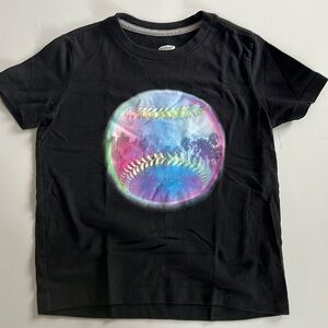 Old Navy boys tshirt. Black baseball tshirt. Size XS (5)